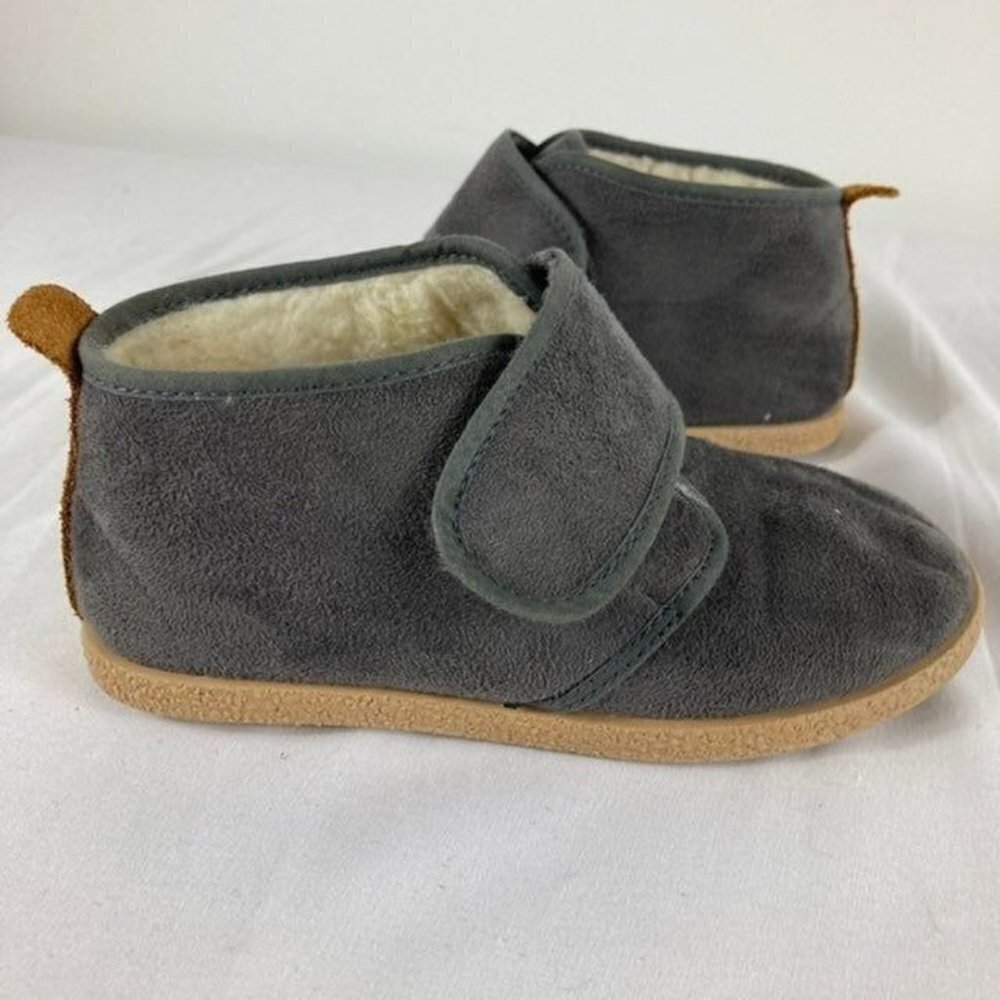 Boys Childrenchic‎ GREY SUEDE AND FAUX-SHEARLING MCALISTER BOOTIES 11
